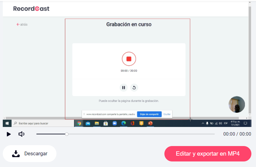 TUTORIAL GRABAR PANTALLA CON RECOERDCAST 2021