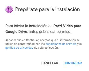 Crear un video con Prezi Video en Google Drive y publicarlo en Classroom