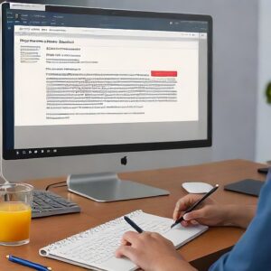 Docente escribiendo un prompt detallado en la interfaz de Skyword IA para crear una presentación educativa